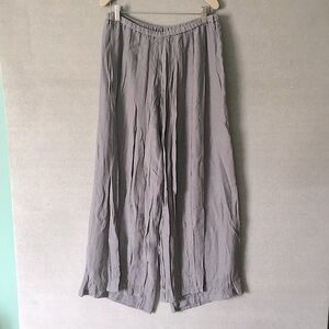 Redwood Court Gray Drapey Linen/Viscose Blend Wide leg Trousers NWT size XL